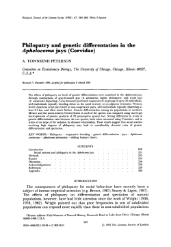 Philopatry and genetic differentation in the