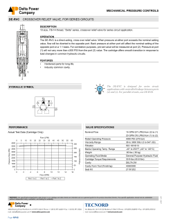 mechanical pressure controls de-rvc crossover relief valve, for series