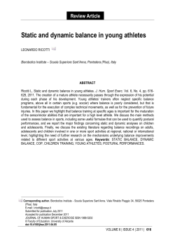 Static and dynamic balance in young athletes