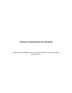 A Review of Selected State Arts Standards