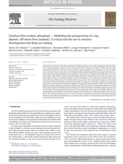 Chatham Rise nodular phosphate &mdash; Modelling the