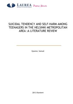 suicidal tendency and self-harm among teenagers in the