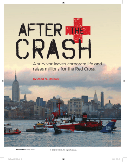 A survivor leaves corporate life and raises millions for the Red Cross.