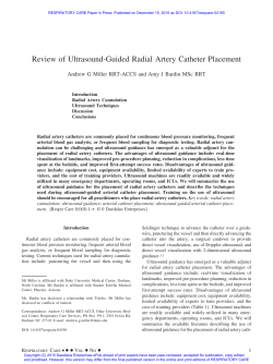 Review of Ultrasound-Guided Radial Artery