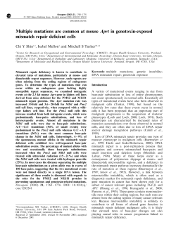 Multiple mutations are common at mouse Aprt in genotoxin