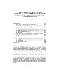 clearing the air following national federation of