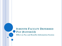 9-month Faculty Deferred Pay (9