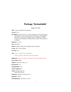 Package `formattable`