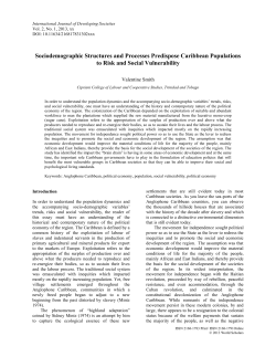 socio-demographics vulnerability and trends of caribbean people