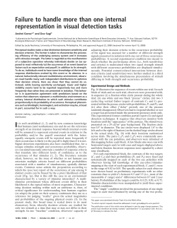 Failure to handle more than one internal representation in visual