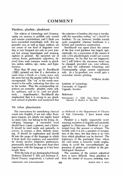 Plankton, planktic, planktonic