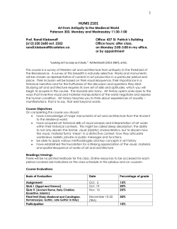 HUMS 2101 - Carleton University