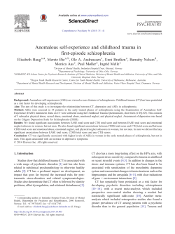 Anomalous self-experience and childhood trauma in first