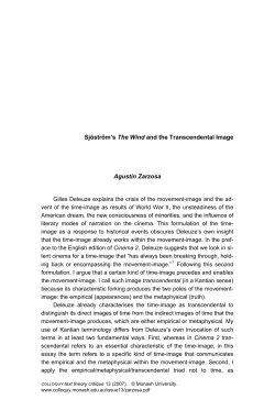 The Wind and the Transcendental Image