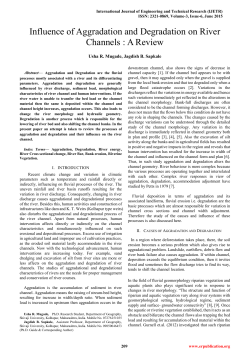 Influence of Aggradation and Degradation on River Channels : A