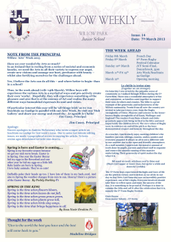 Issue 14 - March 7th - Willow Park Junior School