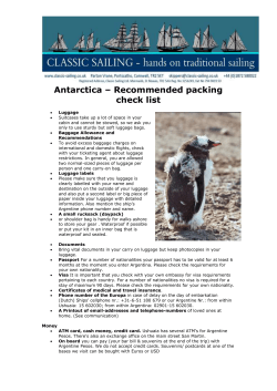 Europa Antarctica Kit List