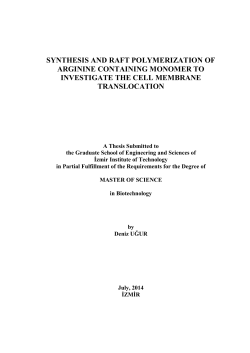 synthesis and raft polymerization of arginine - Library
