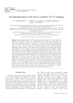 The bombardment history of the Moon as recorded by 40Ar39Ar