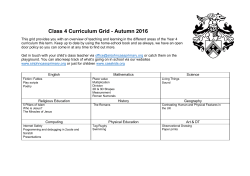 Class 4 Curriculum Grid - Autumn 2016