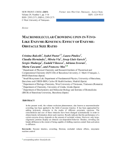 macromolecular crowding upon in-vivo- like enzyme