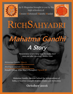 Mahatma Gandhi - Greater Richmond Marathi Mandal