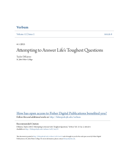 Attempting to Answer Life`s Toughest Questions