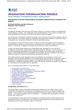 Pagina 1 di 16 Migration Information Source