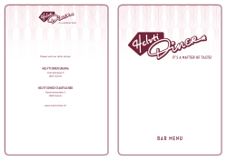 BAR MENU - Helvti Diner