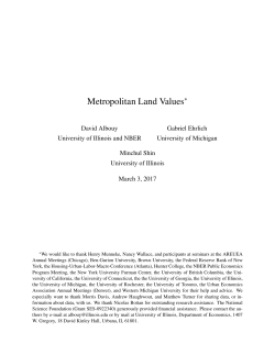 Metropolitan Land Values