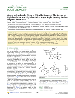 Crocus sativus Petals - American Chemical Society