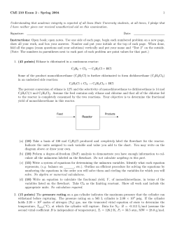 ChE 210 Exam 2 - Iowa State University