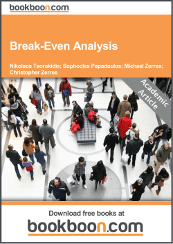 Break-Even Analysis