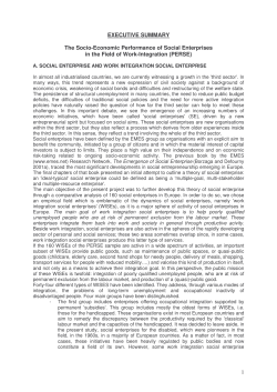 PERSE Executive Summary - European Social Innovation Research