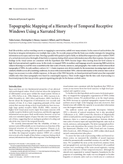 Topographic Mapping of a Hierarchy of Temporal