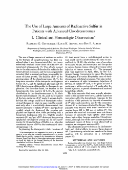 The Use of Large Amounts of Radioactive Sulfur