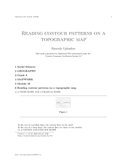 Reading contour patterns on a topographic map