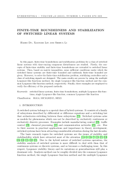 finite-time boundedness and stabilization of