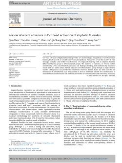 Review of recent advances in CF bond activation of aliphatic fluorides
