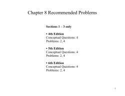 Chapter 8 Recommended Problems