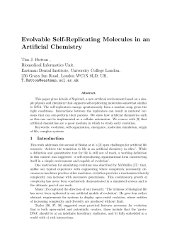 Evolvable Self-Replicating Molecules in an Artificial Chemistry