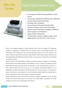 Passive Optical Network Units ONU 86x Series