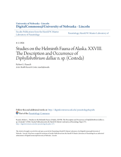 Studies on the Helminth Fauna of Alaska. XXVIII. The Description