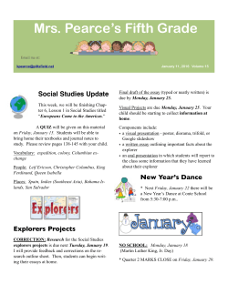 Newsletter 1/11/16 - Stearns Elementary School