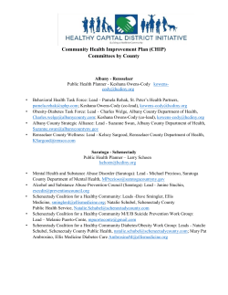 Community Health Improvement Plan (CHIP) Committees by County