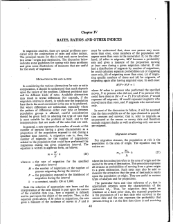 RATES, RATIOS AND OTHER INDICES