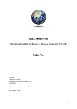 GLOBAL PERSPECTIVES Internationalising the Curriculum at