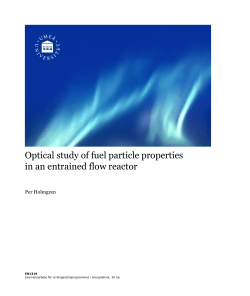Optical study of fuel particle properties in an entrained flow