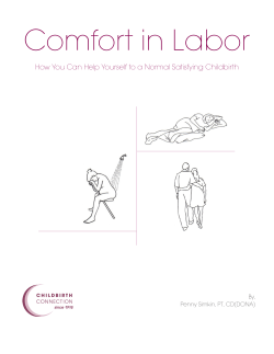 Comfort in Labor: How you can help yourself to a normal satisfying
