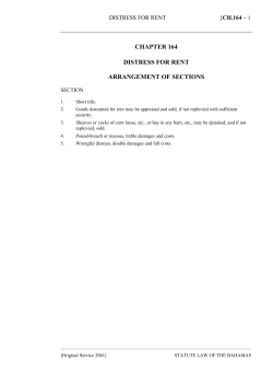 Distress for Rent Act